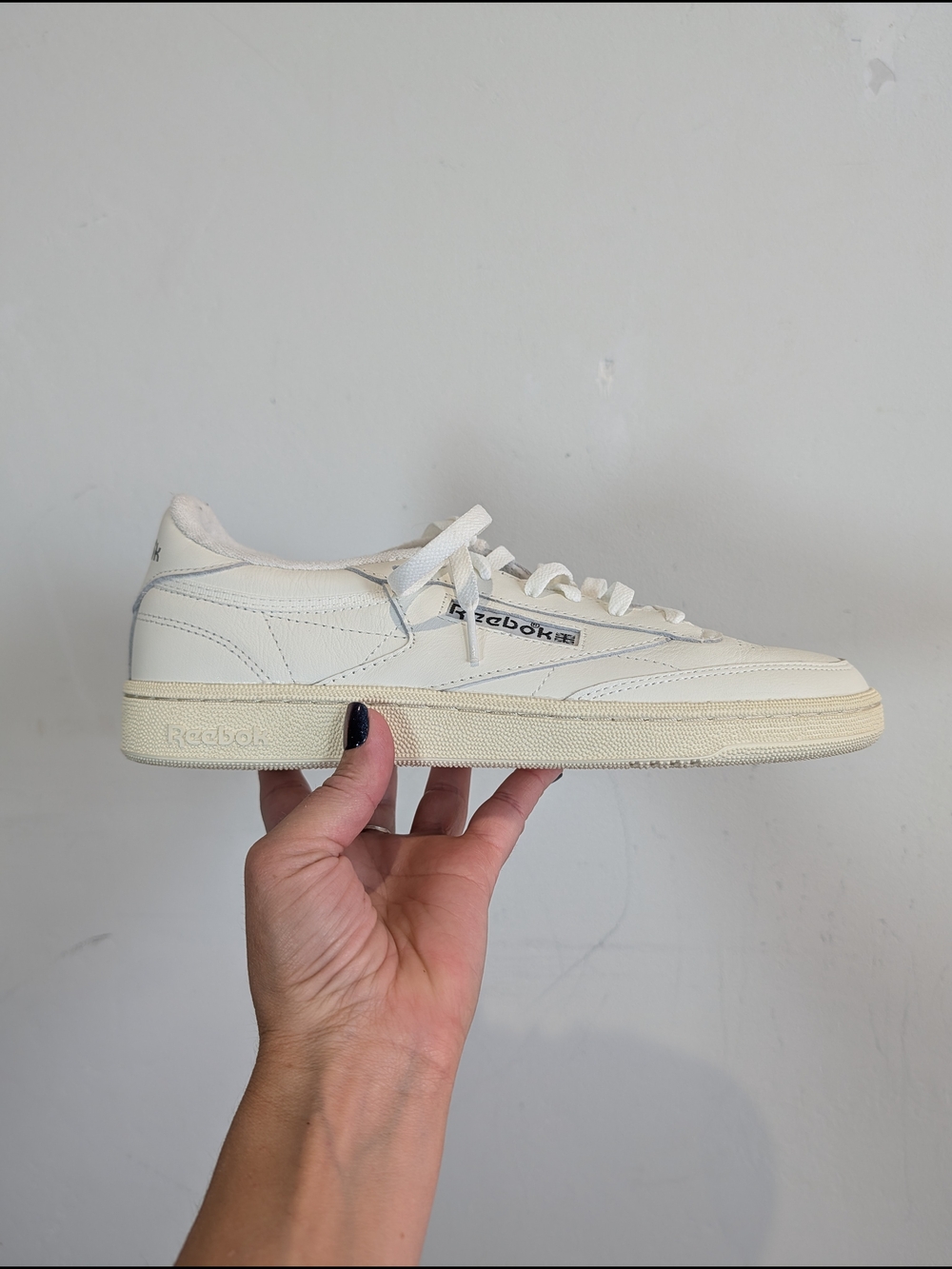 Reebok Club C 85 Leather Sneaker - Off-White, Size 11